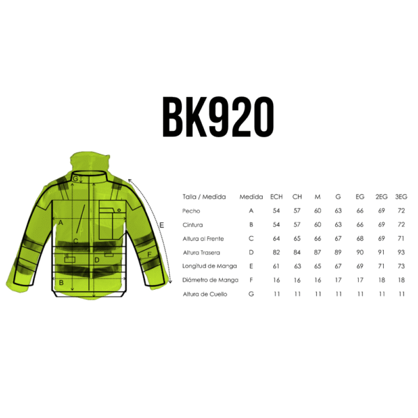 Chamarra Tricapa  | Alta Visibilidad BK920 BERSERKER - Image 19